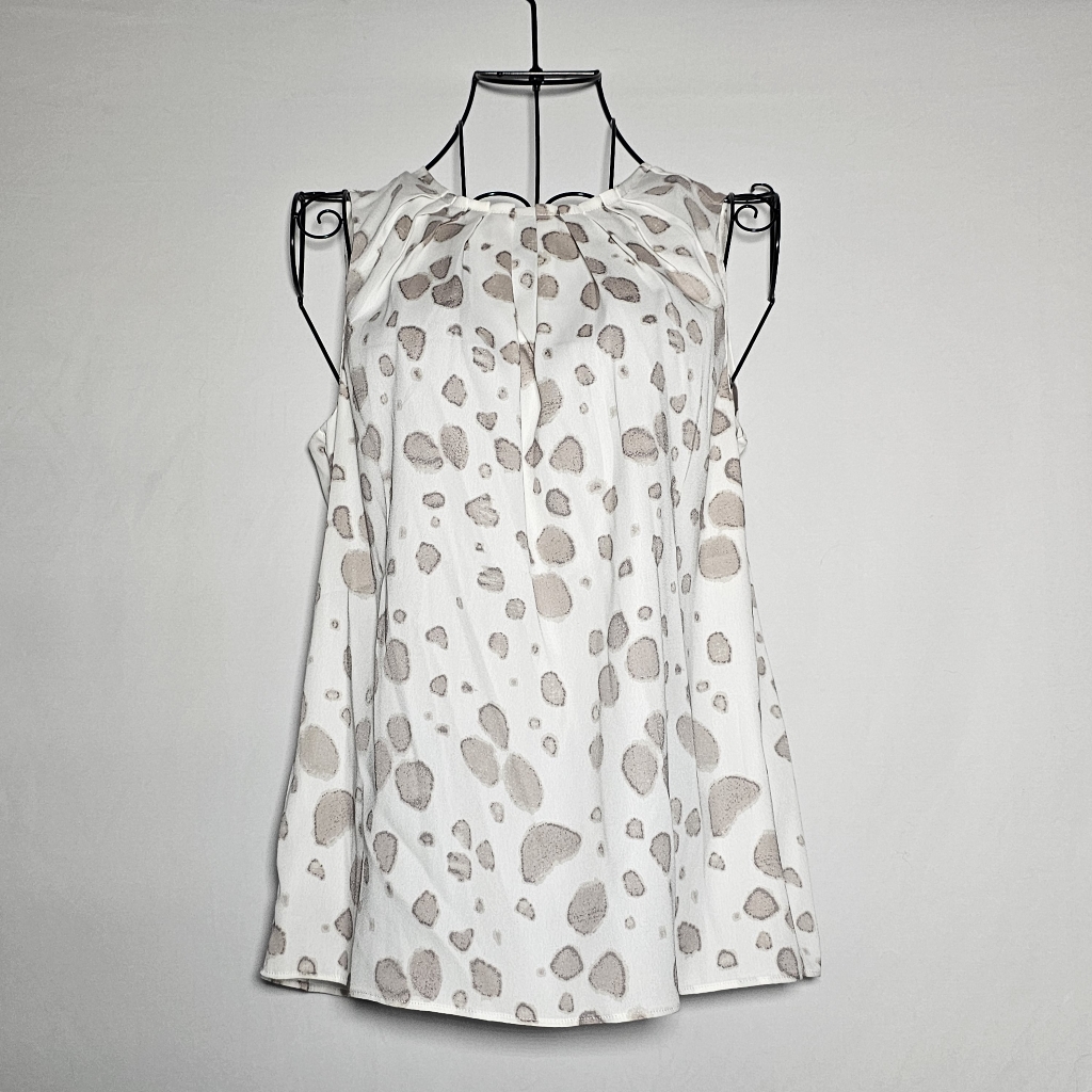 Ann Taylor Sleeveless Circle Spotted Top Size 2